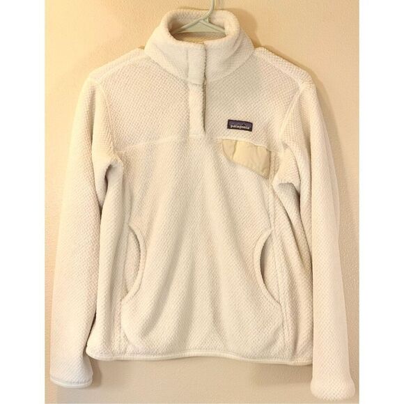 Patagonia Re-Tool Snap-T Off White Fleece Pullover Women's Small - Picture 2 of 12